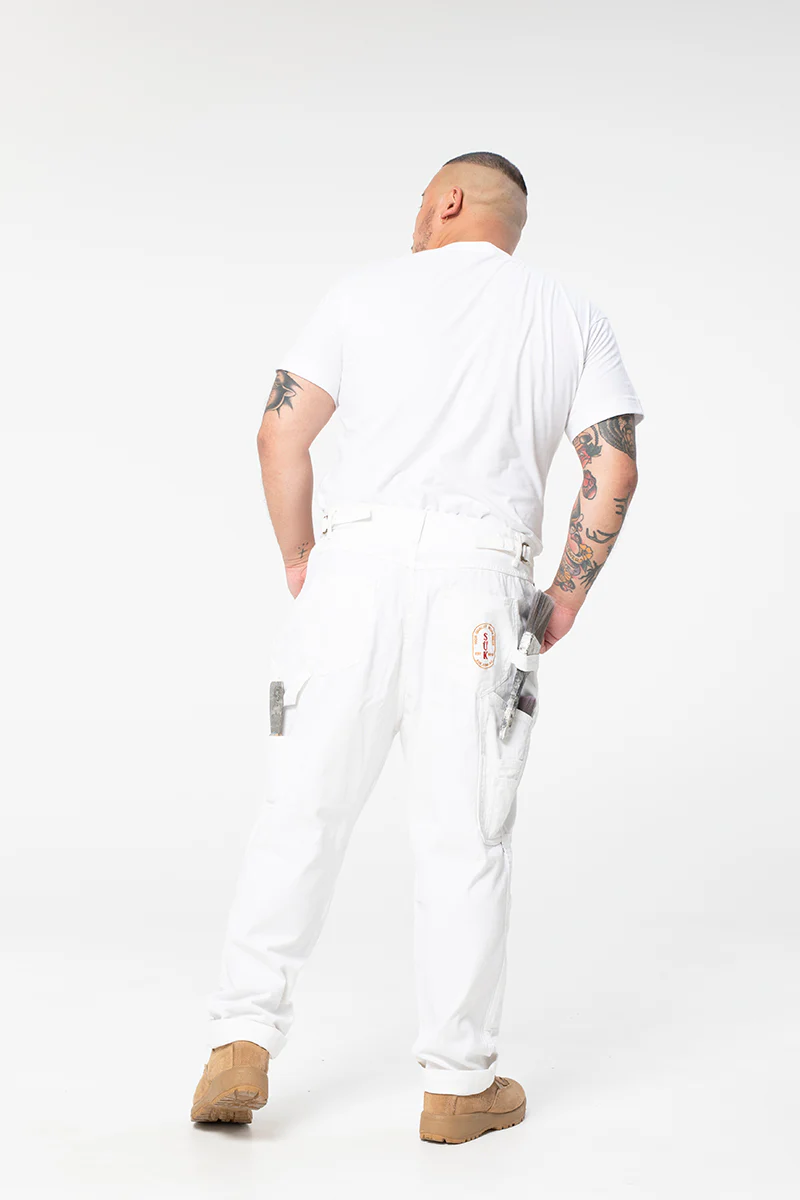 2 Way Work Pants - White - Image 5