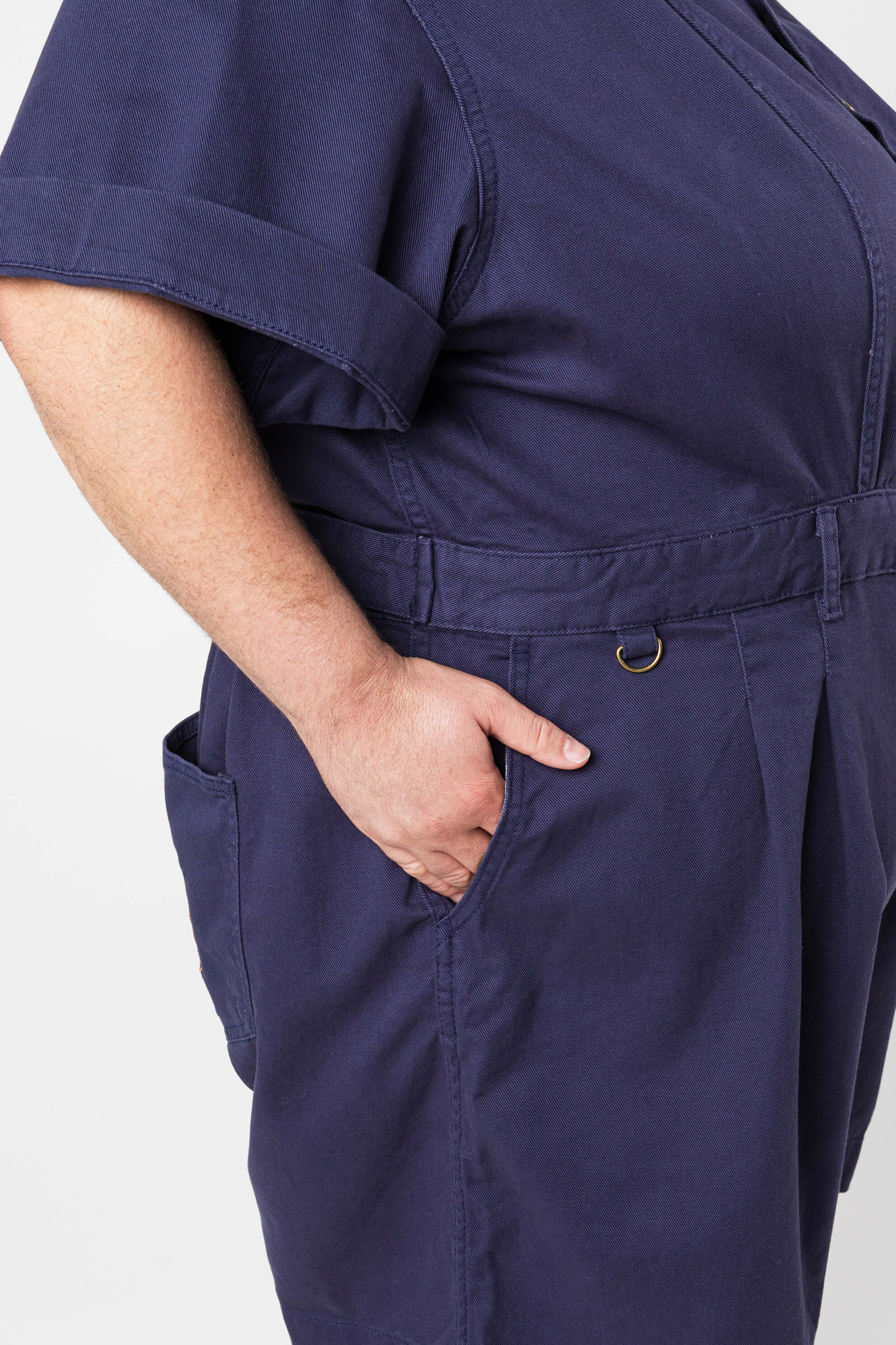 Cropped Ringer Suit - Long - Blue - Image 3