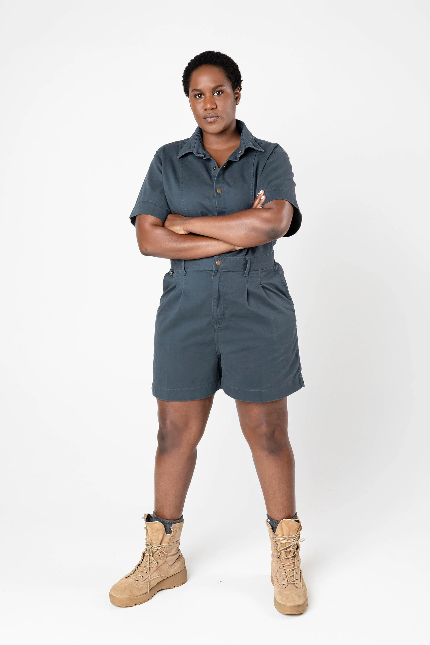 Cropped Ringer Suit - Long - Green - Image 2