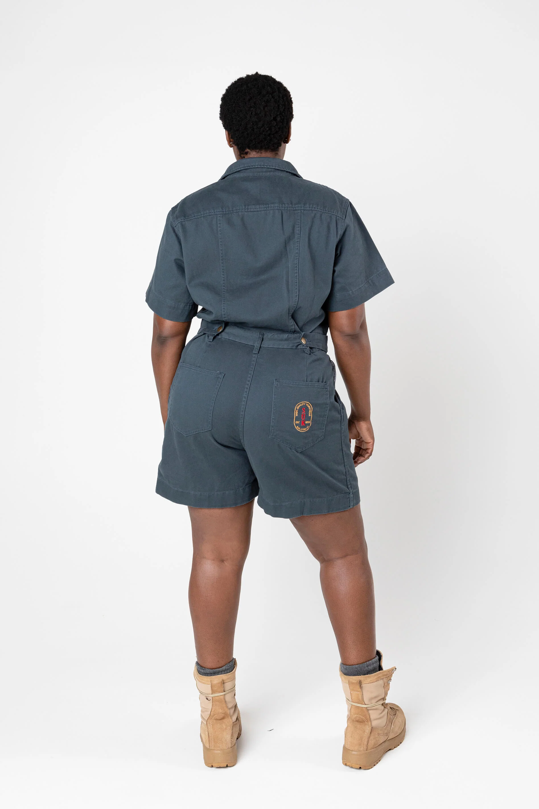 Cropped Ringer Suit - Short - Green - Image 3