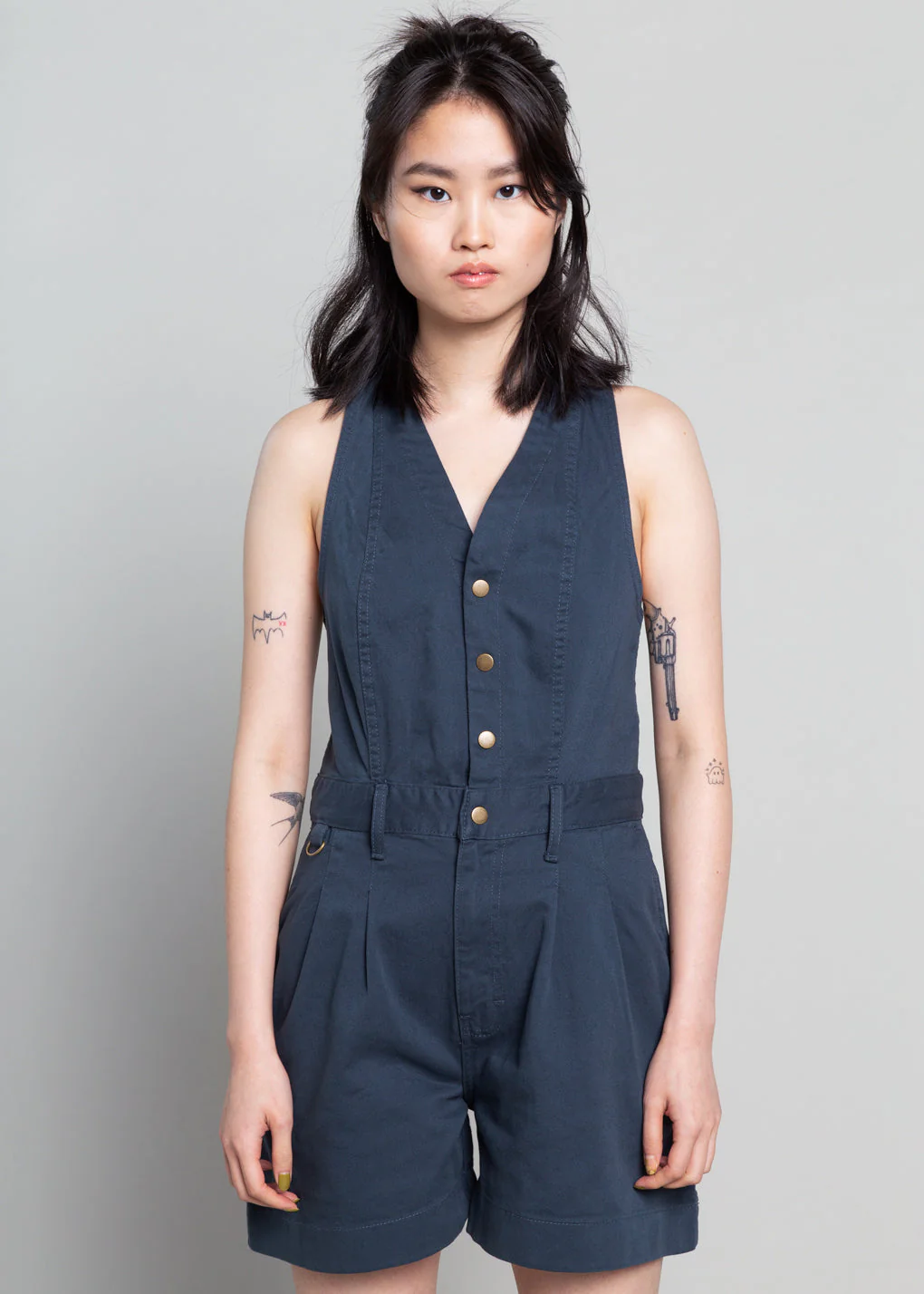 Cropped Roper Suit - No Waist Adjusters - Black - Image 8