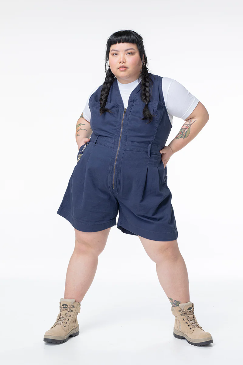 Cropped Yard Suit - Short - Blue - Image 4
