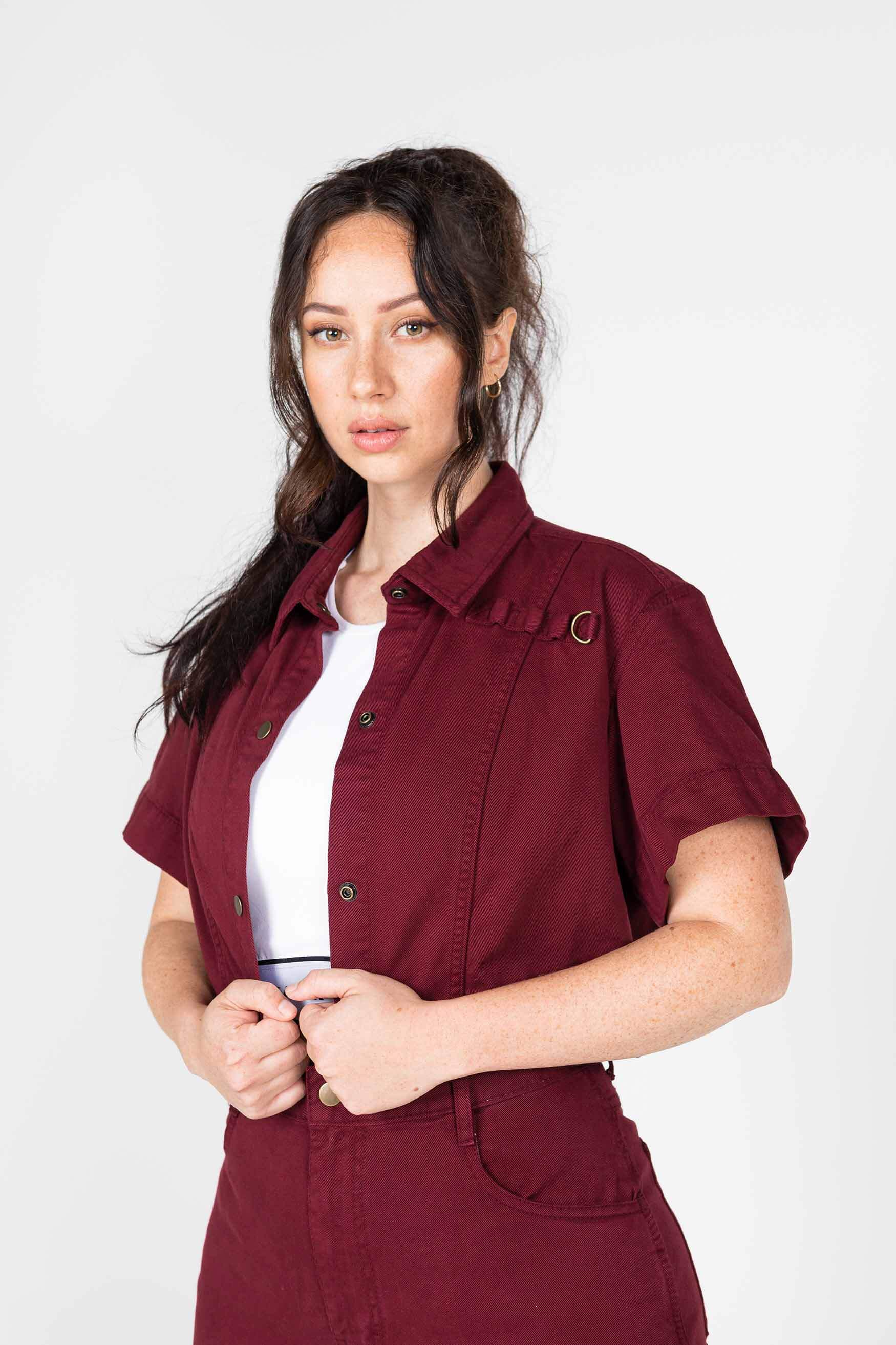 Isa Shirt - Burgundy - Image 18