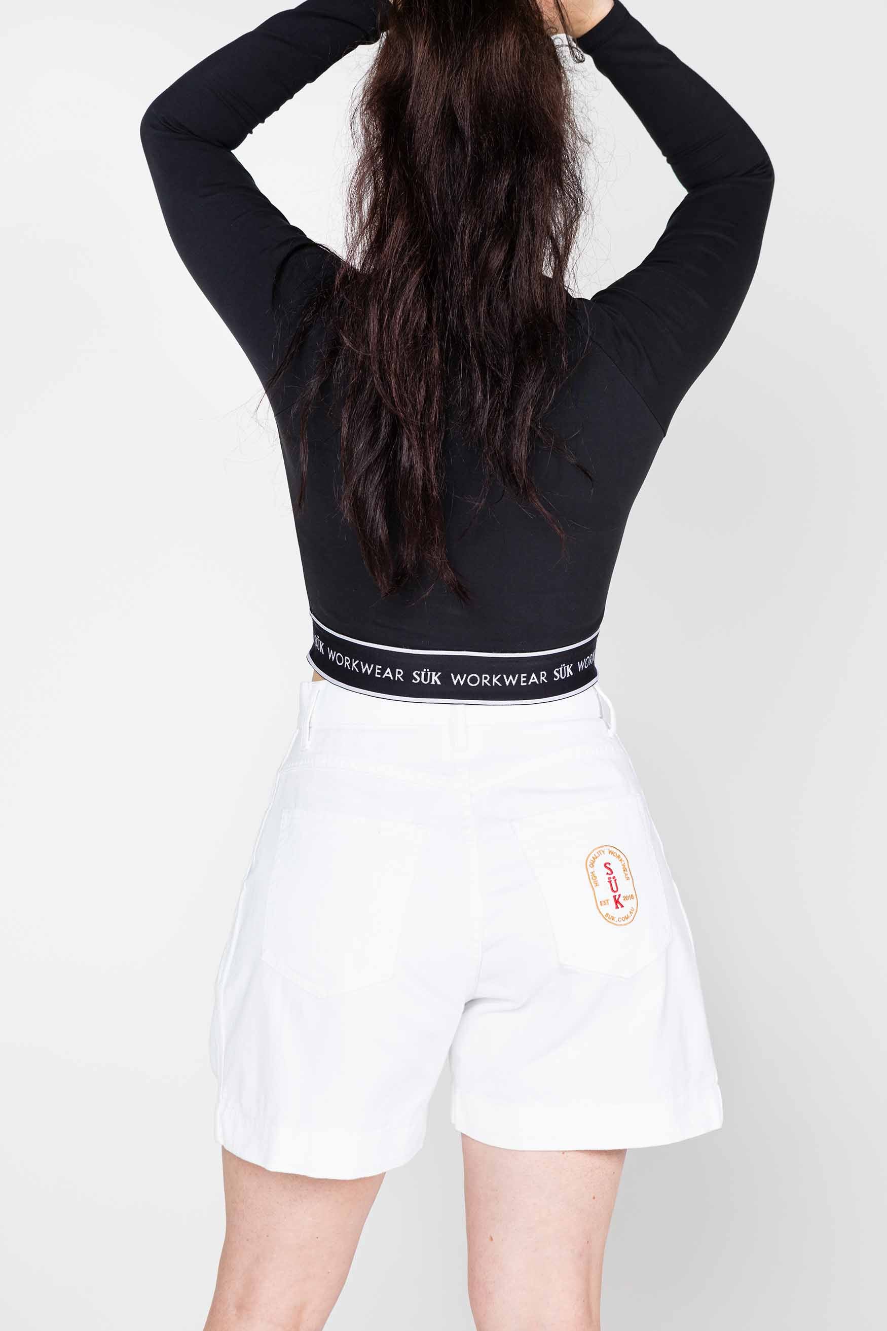 Long Sleeve Crop Top - Black - Image 10