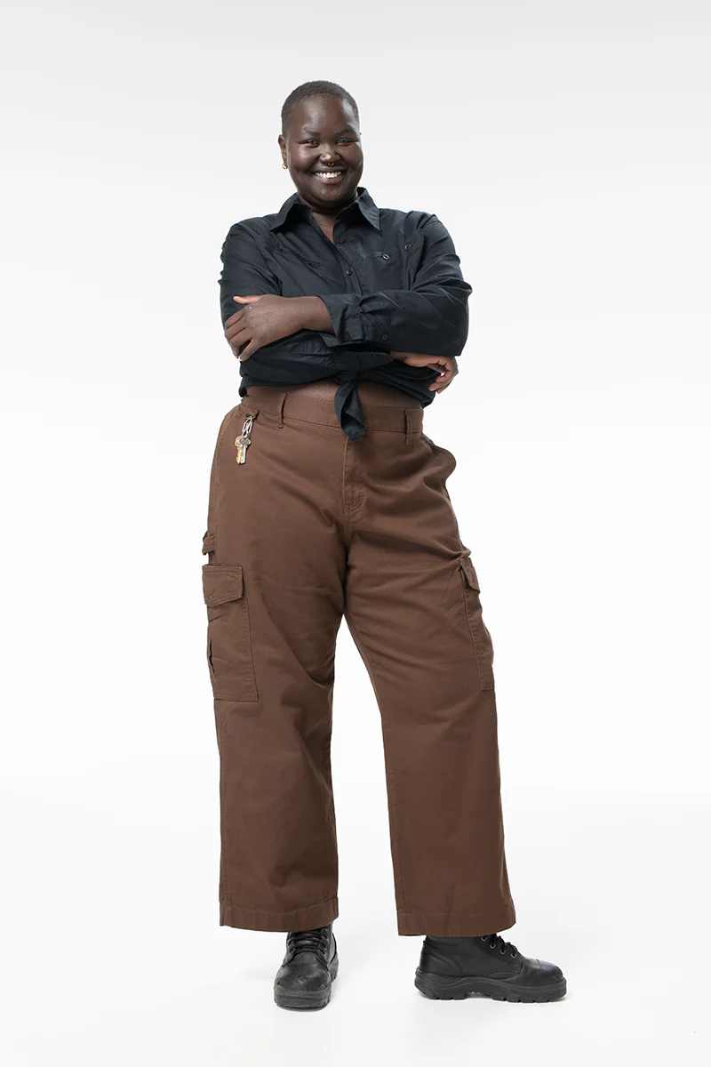 Mid Rise Cargo Pants - Umber