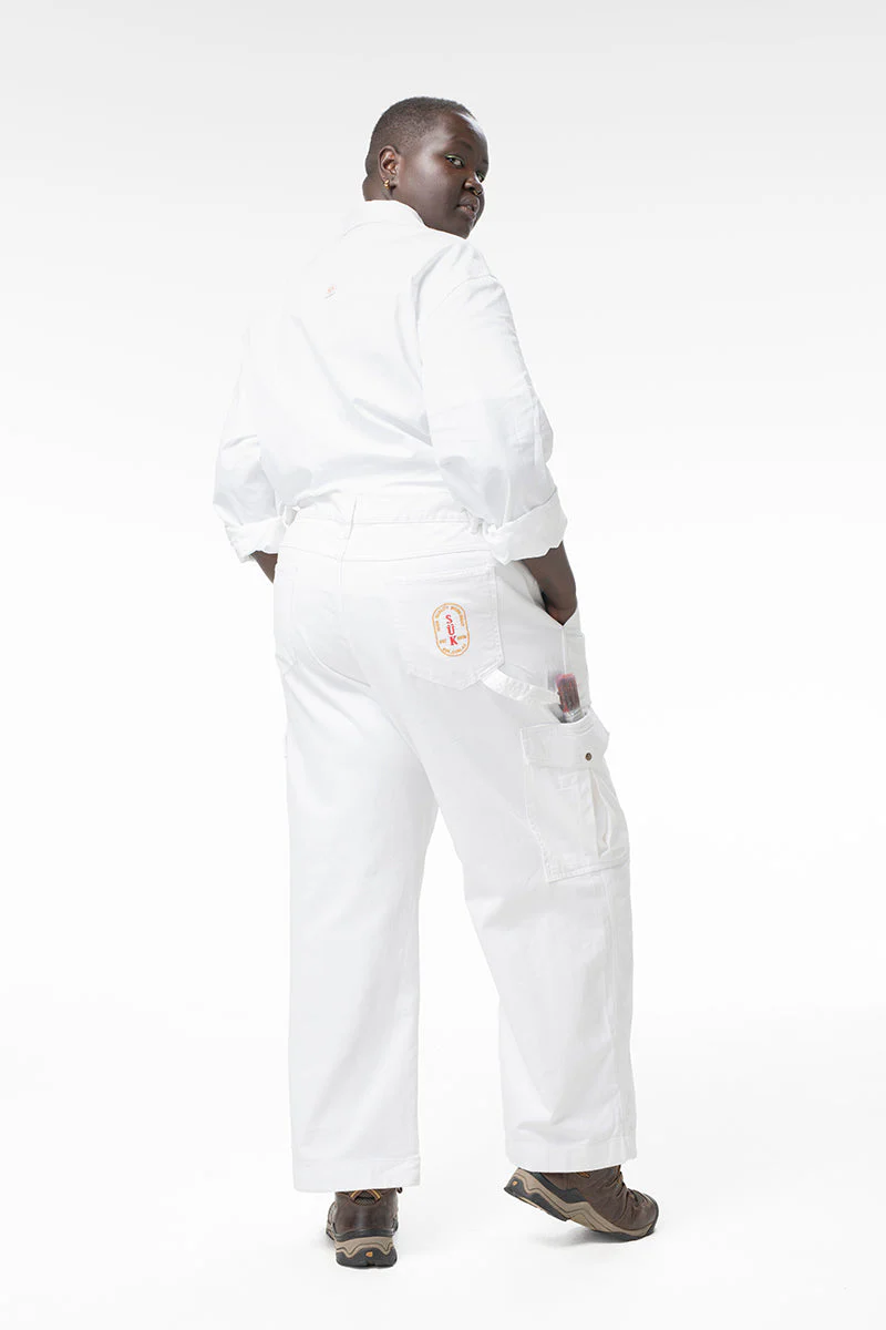 Mid Rise Cargo Pants - White - Image 2