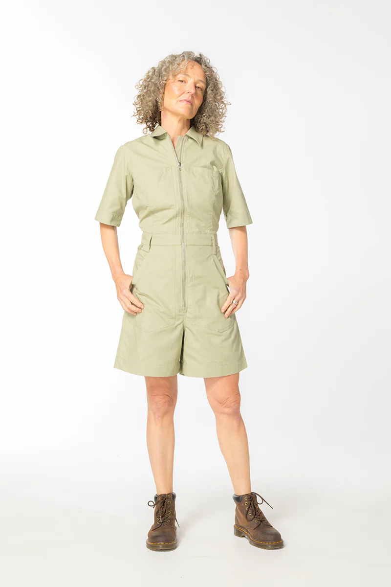 Ripstop Cropped Lagoon Suit - Long Body - Khaki