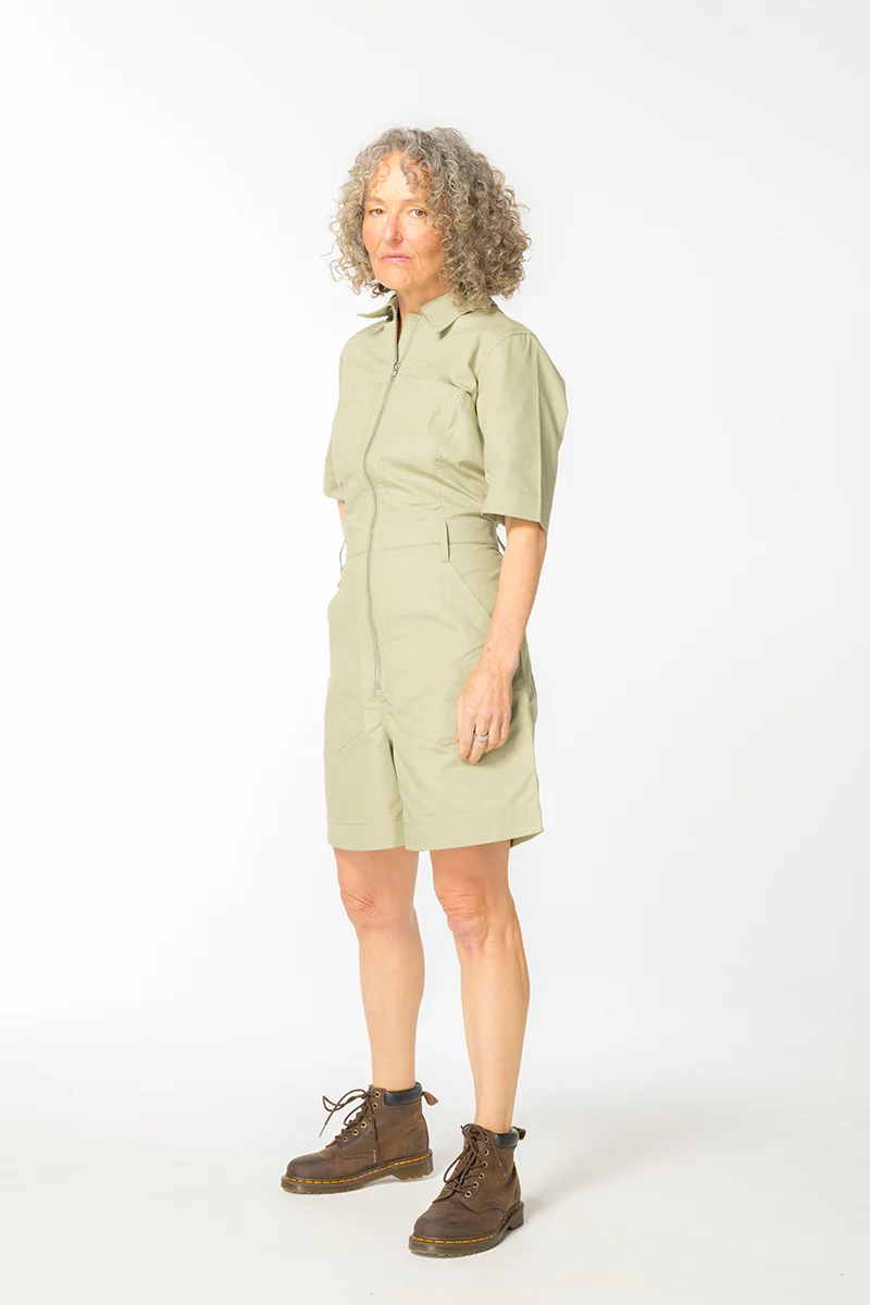 Ripstop Cropped Lagoon Suit - Long Body - Khaki - Image 2