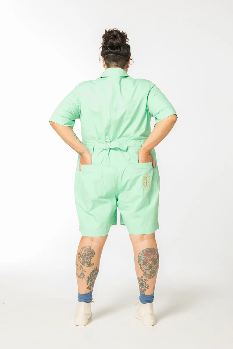 Ripstop Cropped Lagoon Suit - Long - Pastel Ming Green - Image 7